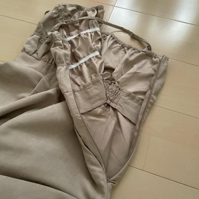 新品 ベージュ Lサイズ サロペット オールインワン < 女性ファッション  新品 ベージュ Lサイズ サロペット オールインワン < 女性ファッションの