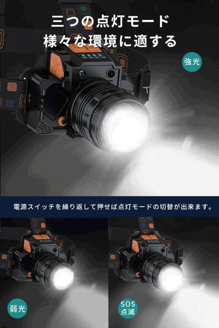 *センサー搭載★ LEDヘッドランプ 1200LM 充電式 最大50h稼働 防水 < レジャー/スポーツ  *センサー搭載★ LEDヘッドランプ 1200LM 充電式 最大50h稼働 防水 < レジャー/スポーツの