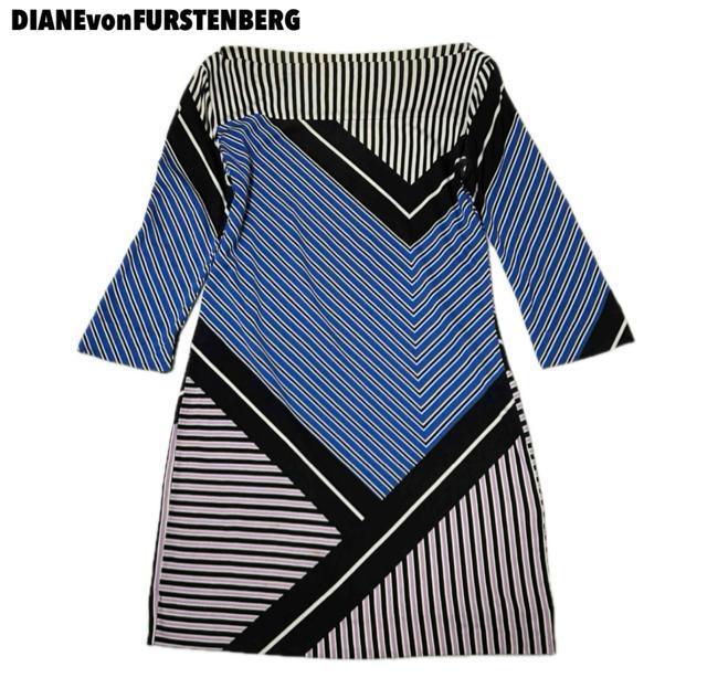 DIANEvonFURSTENBERG ボートネック シルク ワンピース 2 < ブランド  DIANEvonFURSTENBERG ボートネック シルク ワンピース 2  < ブランドの
