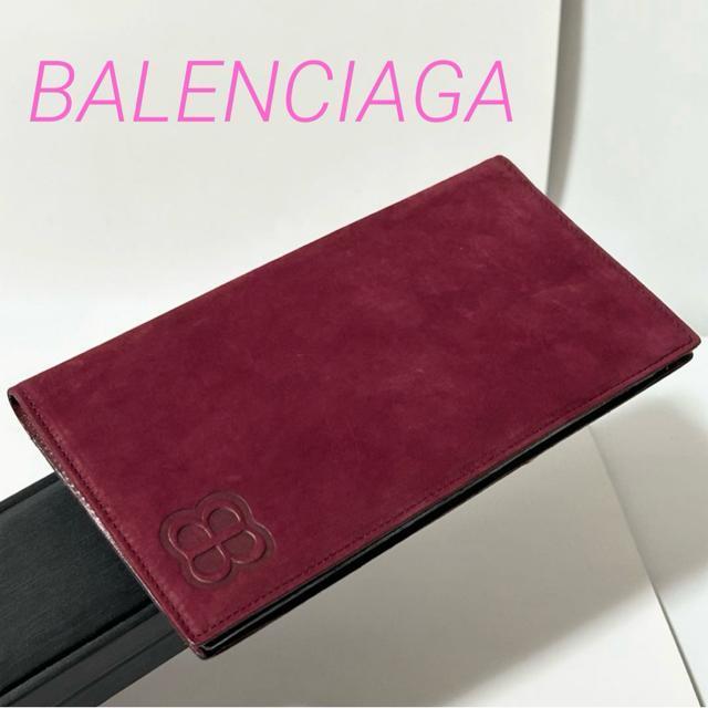 BALENCIAGA バレンシアガ スエード 二つ折り 長財布 ウォレット 札入れ レディース ボルドー < ブランド BALENCIAGA バレンシアガ スエード 二つ折り 長財布 ウォレット 札入れ レディース ボルドー < ブランドの