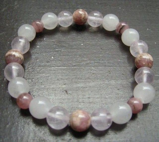 ☆恋愛運 仕事☆インカローズxローズクォーツブレスレット < 女性アクセサリー/時計 ☆恋愛運 仕事☆インカローズxローズクォーツブレスレット < 女性アクセサリー/時計の