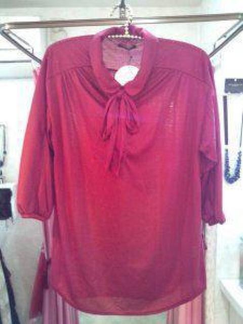 スパイラルガール赤リボンタイ付シャツチュニック < 女性ファッション  スパイラルガール赤リボンタイ付シャツチュニック  < 女性ファッションの