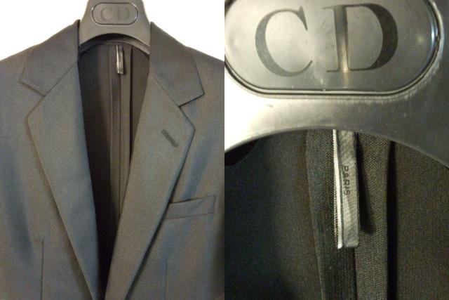 国内正規 新古 絶版 ディオールオム 肘丈テーラードジャケット黒 38 最小 男女兼用サイズ セットアップスーツ○メンズ エディ期 < ブランド  国内正規 新古 絶版 ディオールオム 肘丈テーラードジャケット黒 38 最小 男女兼用サイズ セットアップスーツ○メンズ エディ期 < ブランドの