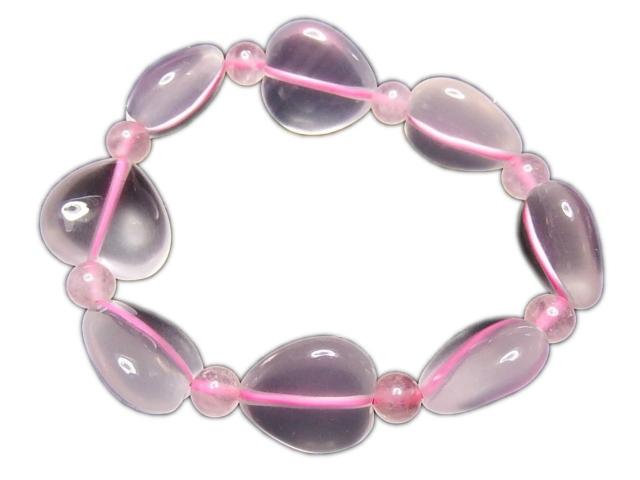 極上質アイスローズクォーツ極透明ハート大粒約18mm未着色天然石ブレスレット < 女性アクセサリー/時計  極上質アイスローズクォーツ極透明ハート大粒約18mm未着色天然石ブレスレット  < 女性アクセサリー/時計の