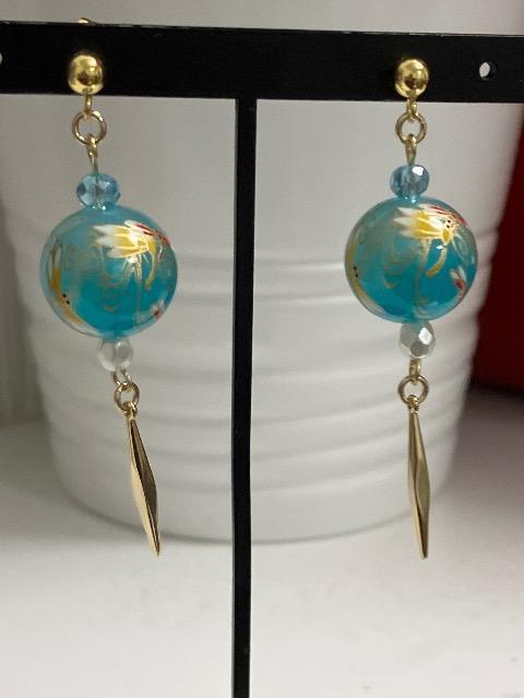 ハンドメイド 風鈴風 ピアス トンボ < 女性ファッション  ハンドメイド 風鈴風 ピアス トンボ < 女性ファッションの