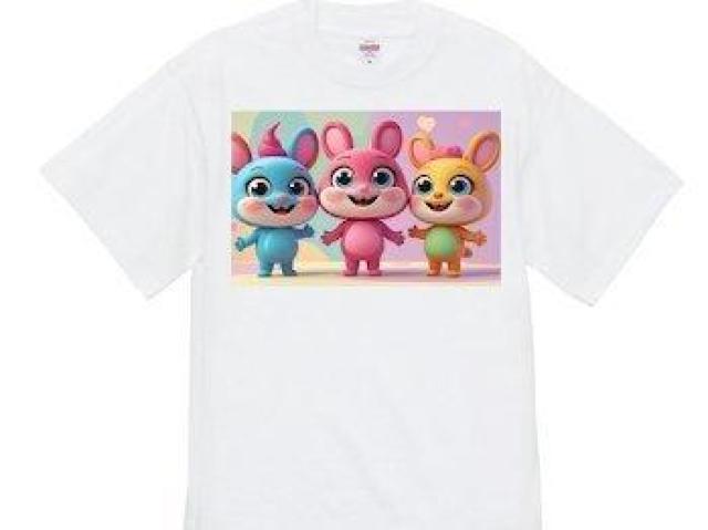 オープンエンド ヘヴィーウェイト Tシャツゆるキャラ カラフル うさぎ < 女性ファッション オープンエンド ヘヴィーウェイト Tシャツゆるキャラ カラフル うさぎ < 女性ファッションの