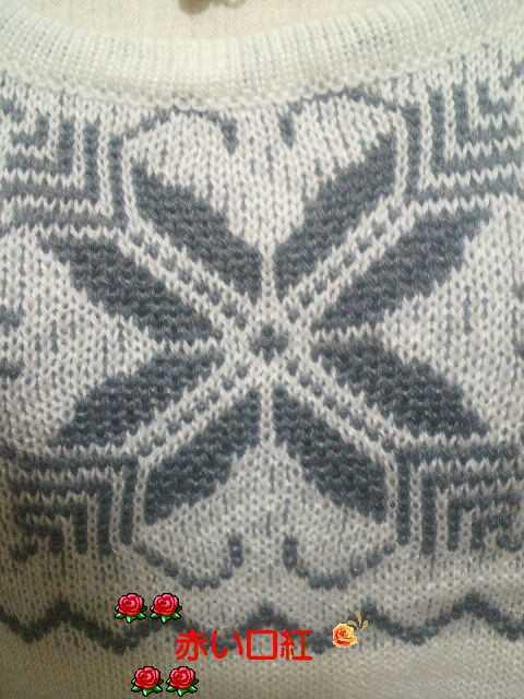 半袖セーターホワイト&グレーM < 女性ファッション  半袖セーターホワイト&グレーM < 女性ファッションの