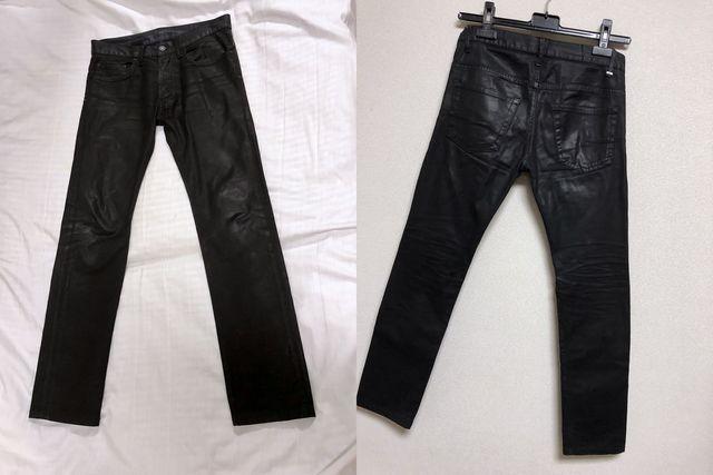 正規 Dior Hommeディオールオム コーティングデニムパンツ黒 26最小 XXS ナイトフォール < ブランド 正規 Dior Hommeディオールオム コーティングデニムパンツ黒 26最小 XXS ナイトフォール < ブランドの