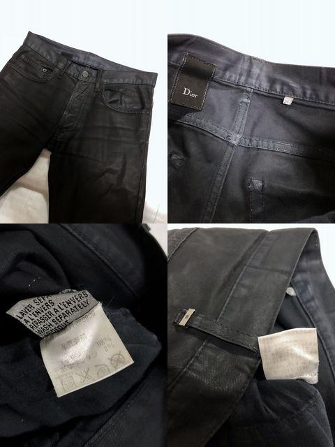 正規 Dior Hommeディオールオム コーティングデニムパンツ黒 26最小 XXS ナイトフォール < ブランド 正規 Dior Hommeディオールオム コーティングデニムパンツ黒 26最小 XXS ナイトフォール < ブランドの