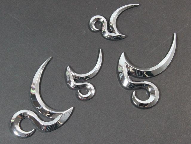 カスタムエンブレムtype2カーヴタイプクロムメッキ < 自動車/バイク カスタムエンブレムtype2カーヴタイプクロムメッキ < 自動車/バイク