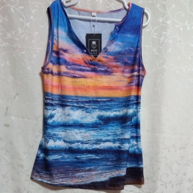 #新品#タグ付き#サンセット柄#タンクトップ# < 女性ファッション  #新品#タグ付き#サンセット柄#タンクトップ#  < 女性ファッションの