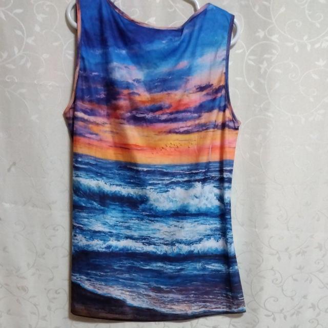 #新品#タグ付き#サンセット柄#タンクトップ# < 女性ファッション  #新品#タグ付き#サンセット柄#タンクトップ# < 女性ファッションの