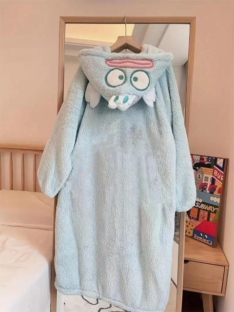 ハンギョドン女性用?心地よいフリースフード付きパジャマかわいいアニメキャラクター < 女性ファッション ハンギョドン女性用?心地よいフリースフード付きパジャマかわいいアニメキャラクター < 女性ファッションの