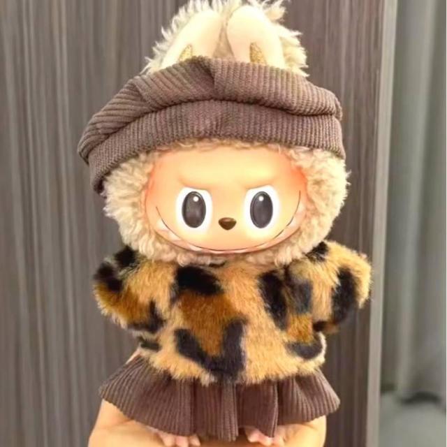 新品 ラブブ用 洋服 セット 可愛い 帽子 スカート もこもこ ヒョウ柄 ブラウン 茶 冬服 < おもちゃ 新品 ラブブ用 洋服 セット 可愛い 帽子 スカート もこもこ ヒョウ柄 ブラウン 茶 冬服 < おもちゃの