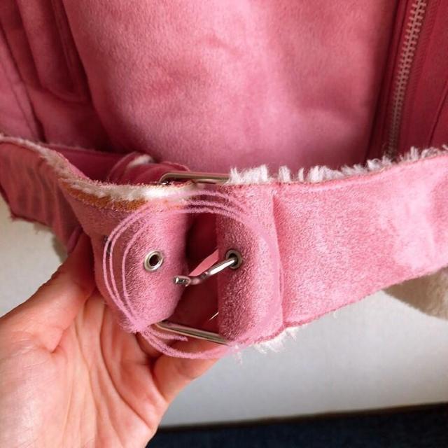 ◆WEGO/ウィゴー◆フェイクムートンライダースジャケット★ピンクF*内側ボアで暖か♪ < ブランド ◆WEGO/ウィゴー◆フェイクムートンライダースジャケット★ピンクF*内側ボアで暖か♪ < ブランドの