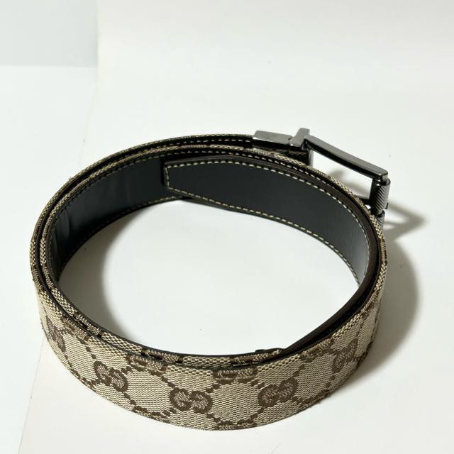 GUCCI GG S�T�C�Y 74-79cm �L�����o�X ���U�[ �x���g �V���o�[���� ���f�B�[�X �� �u�����h�� 