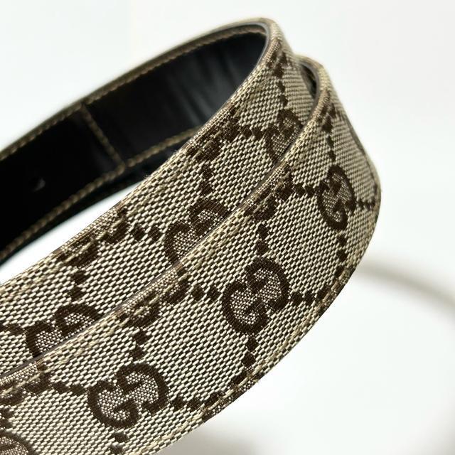 GUCCI GG S�T�C�Y 74-79cm �L�����o�X ���U�[ �x���g �V���o�[���� ���f�B�[�X �� �u�����h�� 