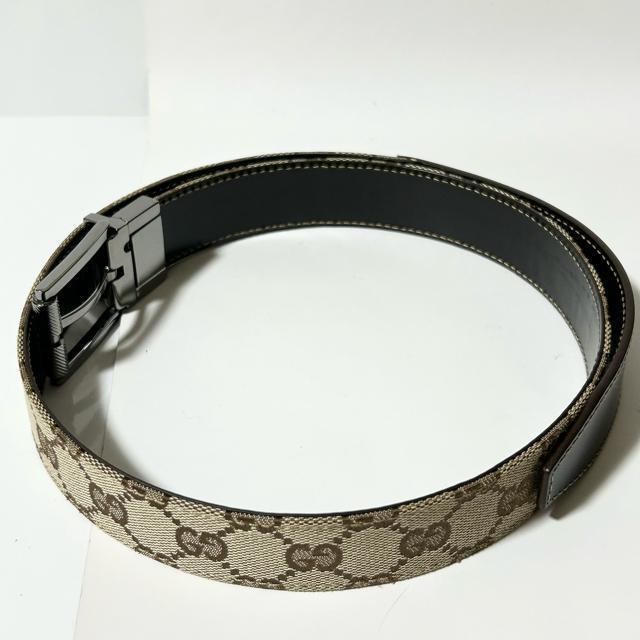 GUCCI GG S�T�C�Y 74-79cm �L�����o�X ���U�[ �x���g �V���o�[���� ���f�B�[�X �� �u�����h�� 