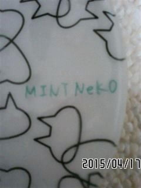 mintNeko・ロゴ&バブルネコ柄円形パスケース < ブランド mintNeko・ロゴ&バブルネコ柄円形パスケース < ブランドの