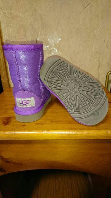 キッズ☆UGG/ アグ☆パープル ラメ ムートンブーツ 14、5a < キッズ/ベビー  キッズ☆UGG/ アグ☆パープル ラメ ムートンブーツ 14、5a < キッズ/ベビーの