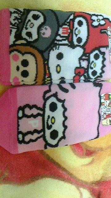 サンリオ仲間たち靴下ホワイト×ピンク系約22〜24p < インテリア/ライフ  サンリオ仲間たち靴下ホワイト×ピンク系約22〜24p < インテリア/ライフの