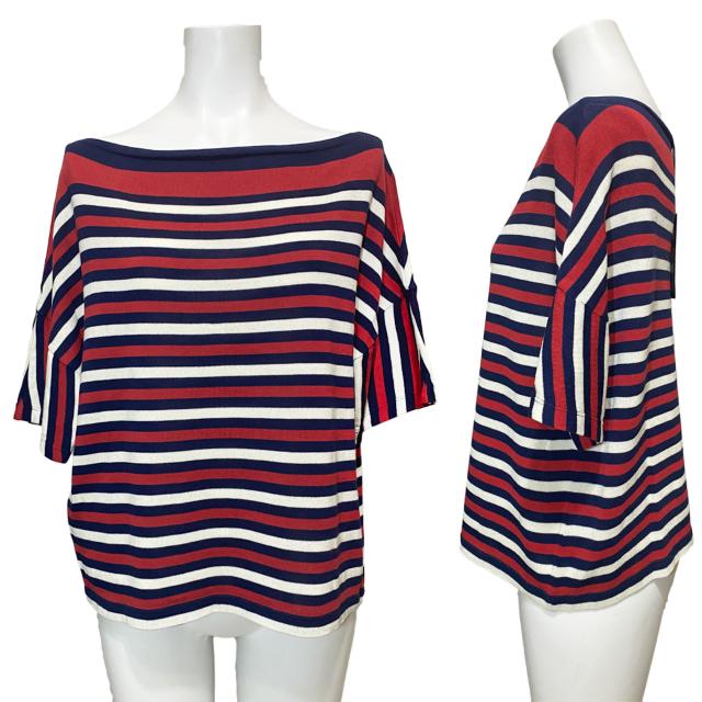 新品プラダPRADAコットン ボーダーカットソー 赤×紺× < ブランド 新品プラダPRADAコットン ボーダーカットソー 赤×紺× < ブランドの