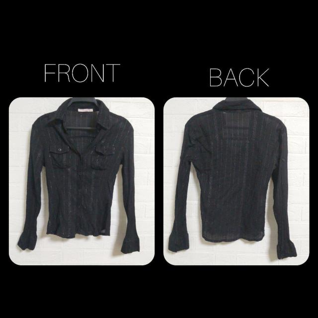 2点★tint Labo★ラメ糸使用シャツ(長袖)中古品【ヴィンテージ】 < 女性ファッション  2点★tint Labo★ラメ糸使用シャツ(長袖)中古品【ヴィンテージ】 < 女性ファッションの