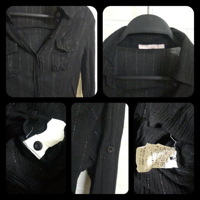 2点★tint Labo★ラメ糸使用シャツ(長袖)中古品【ヴィンテージ】 < 女性ファッション  2点★tint Labo★ラメ糸使用シャツ(長袖)中古品【ヴィンテージ】 < 女性ファッションの