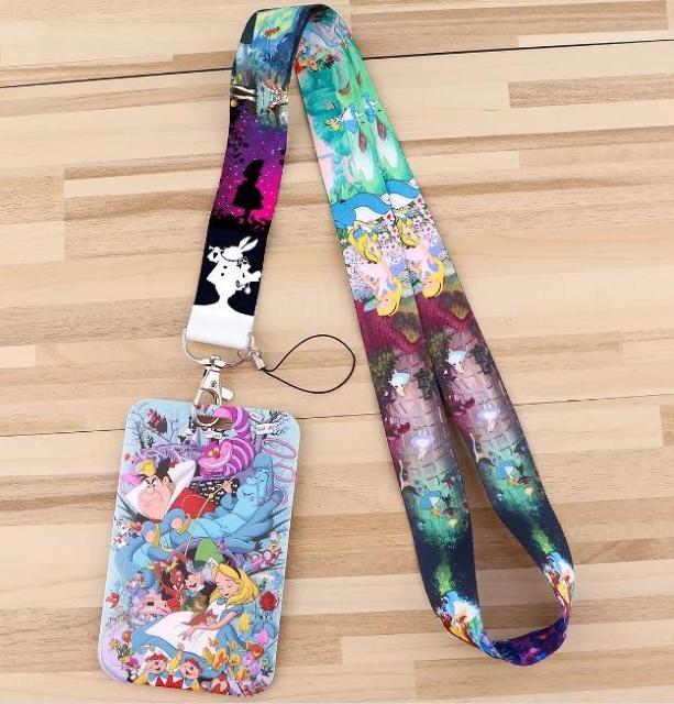 新品 不思議の国のアリス IDカードホルダーケース付ネックストラップ < 女性ファッション  新品 不思議の国のアリス IDカードホルダーケース付ネックストラップ  < 女性ファッションの