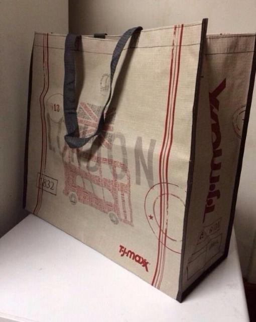 T.J.Maxx ロンドンバス ダブルデッカー London Bus 特大エコバッグ < 女性ファッション  T.J.Maxx ロンドンバス ダブルデッカー London Bus 特大エコバッグ < 女性ファッションの