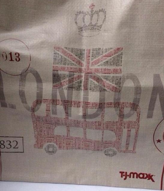 T.J.Maxx ロンドンバス ダブルデッカー London Bus 特大エコバッグ < 女性ファッション  T.J.Maxx ロンドンバス ダブルデッカー London Bus 特大エコバッグ < 女性ファッションの