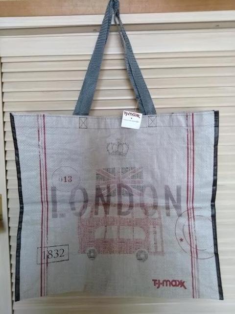 T.J.Maxx ロンドンバス ダブルデッカー London Bus 特大エコバッグ < 女性ファッション  T.J.Maxx ロンドンバス ダブルデッカー London Bus 特大エコバッグ < 女性ファッションの