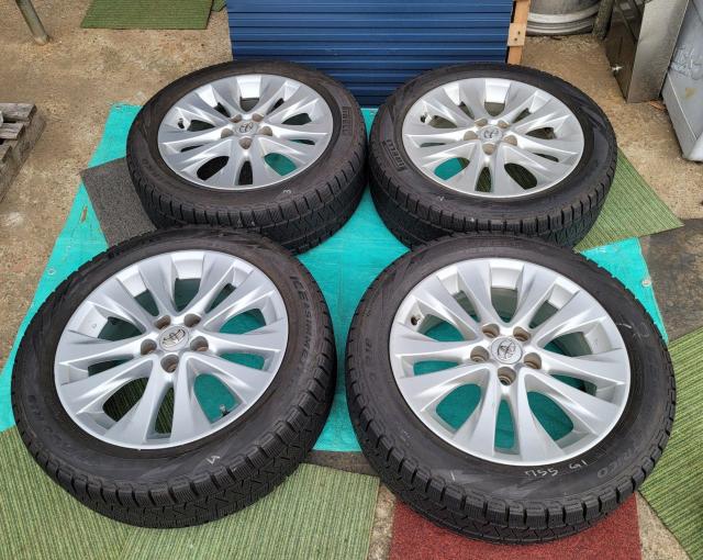 アルファード ヴェルファイア 20系 純正ホイール18インチ7.5 PCD114.3x5H+45スタッドレスタイヤ付き4本セット < 自動車/バイク アルファード ヴェルファイア 20系 純正ホイール18インチ7.5 PCD114.3x5H+45スタッドレスタイヤ付き4本セット < 自動車/バイク