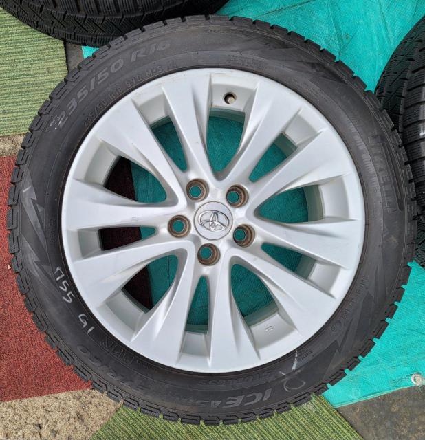 アルファード ヴェルファイア 20系 純正ホイール18インチ7.5 PCD114.3x5H+45スタッドレスタイヤ付き4本セット < 自動車/バイク アルファード ヴェルファイア 20系 純正ホイール18インチ7.5 PCD114.3x5H+45スタッドレスタイヤ付き4本セット < 自動車/バイク