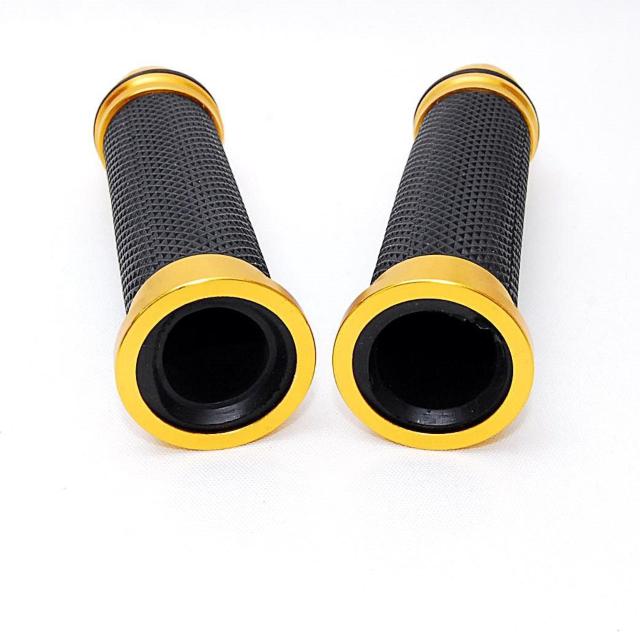 アルミ合金 バイク用 ハンドルグリップ ゴールド 左右セット バイクグリップ スクーター カスタム アルミ 原付 汎用 グリップ < 自動車/バイク アルミ合金 バイク用 ハンドルグリップ ゴールド 左右セット バイクグリップ スクーター カスタム アルミ 原付 汎用 グリップ < 自動車/バイク