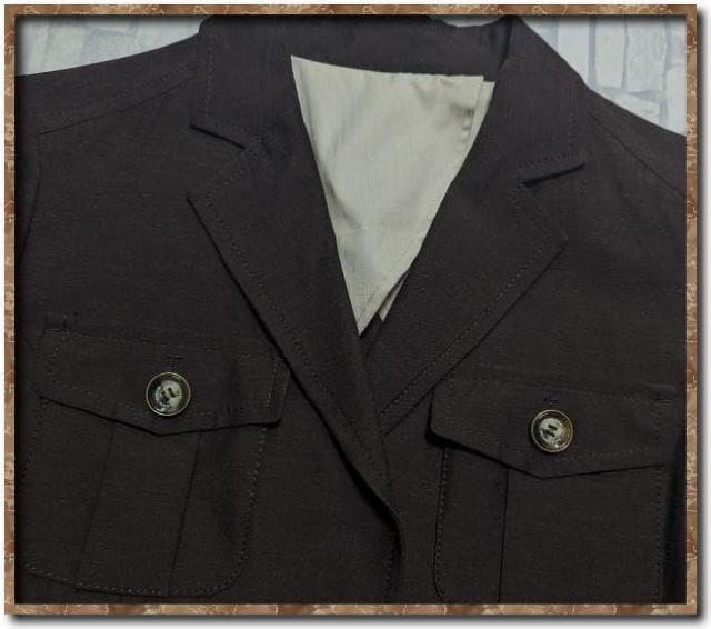 マイケルコース ベルト付き麻ジャケット 濃茶 < ブランド マイケルコース ベルト付き麻ジャケット 濃茶 < ブランドの