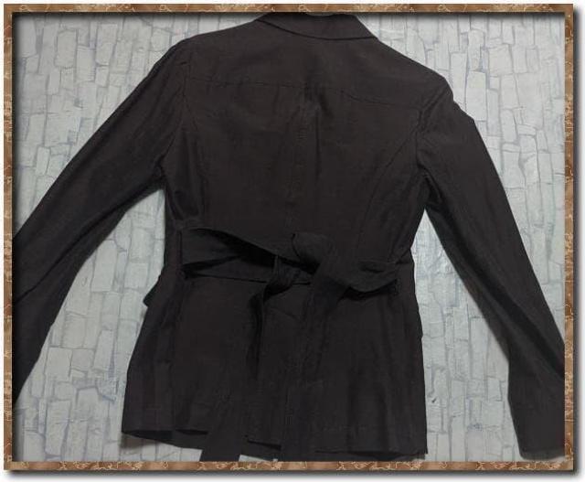 マイケルコース ベルト付き麻ジャケット 濃茶 < ブランド マイケルコース ベルト付き麻ジャケット 濃茶 < ブランドの