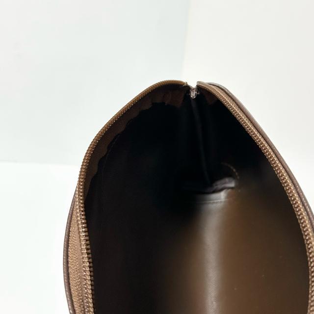 Burberry バーバリーズ ポーチ ブラウン レザー キャンバス レザー チェック柄 < ブランド Burberry バーバリーズ ポーチ ブラウン レザー キャンバス レザー チェック柄 < ブランドの