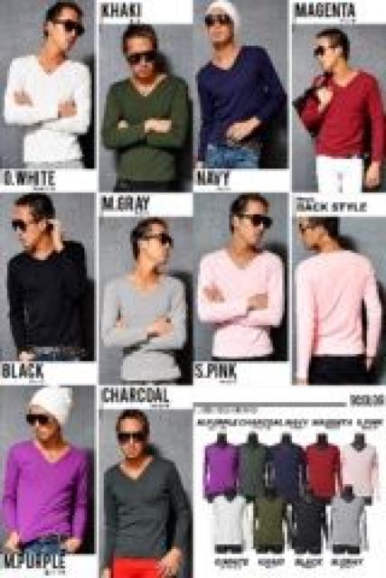 お兄.カジュアル.キレイ目♪無地フライスVネックロングTシャツ パープル < 男性ファッション お兄.カジュアル.キレイ目♪無地フライスVネックロングTシャツ パープル < 男性ファッションの