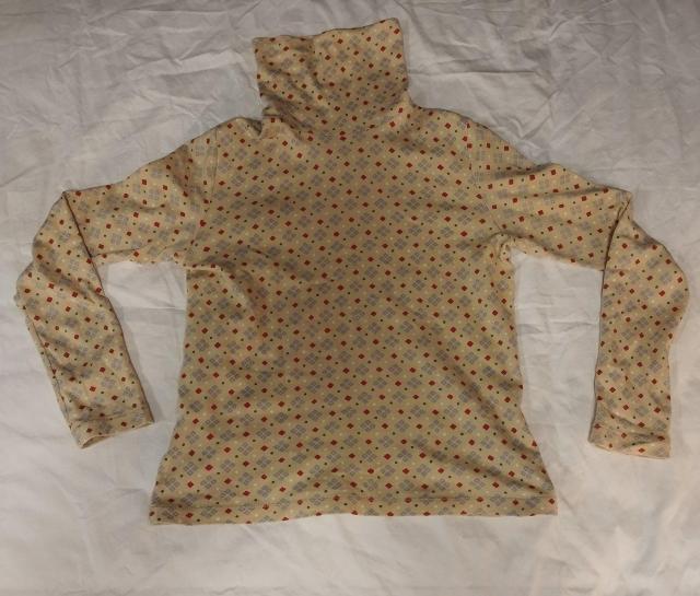 ビュルデサボン 綿 スキンベージュ赤緑 幾何学柄 タートルネック ハイネック Tシャツ タートルネックカットソー < 女性ファッション  ビュルデサボン 綿 スキンベージュ赤緑 幾何学柄 タートルネック ハイネック Tシャツ タートルネックカットソー  < 女性ファッションの