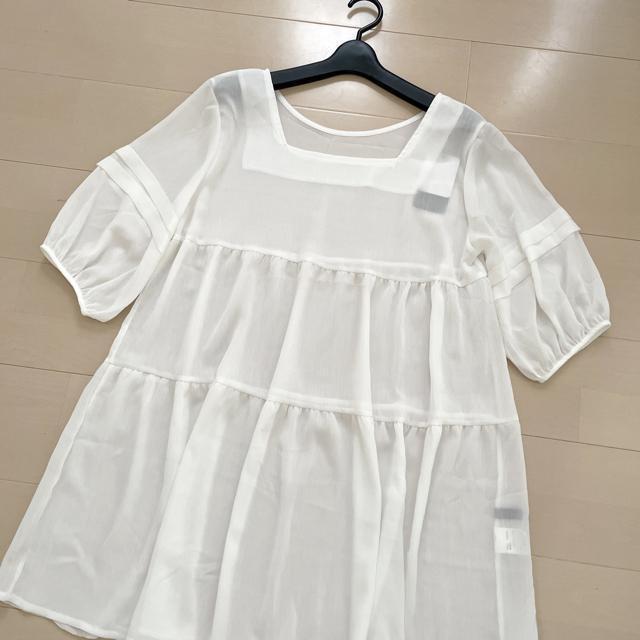 新品 前後2way ティアードワンピース ティアードブラウス チュニック < 女性ファッション  新品 前後2way ティアードワンピース ティアードブラウス チュニック  < 女性ファッションの