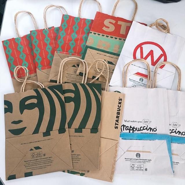 ◆Starbucks/スターバックス◆定番紙袋ショッパー10枚セット★限定入り*持ち帰りのみ < 女性ファッション  ◆Starbucks/スターバックス◆定番紙袋ショッパー10枚セット★限定入り*持ち帰りのみ < 女性ファッションの