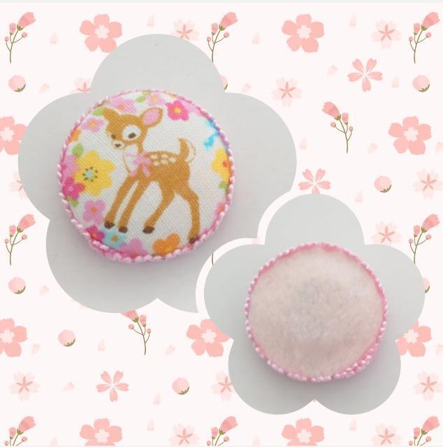 ハンドメイド♪くるみボタンマグネット『春色アニマル』バンビ < ペット/手芸/園芸 ハンドメイド♪くるみボタンマグネット『春色アニマル』バンビ < ペット/手芸/園芸の