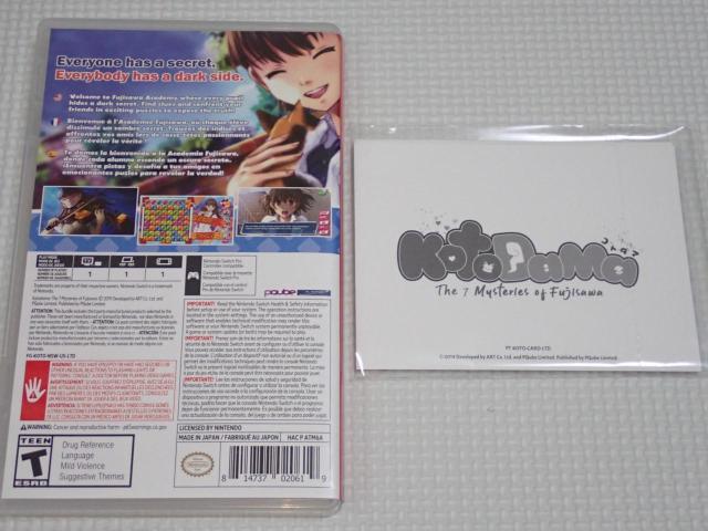 SWITCHKOTODAMA THE 7 MYSTERIES OF FUJISAWA CO kĔ  Q[{/\tg 