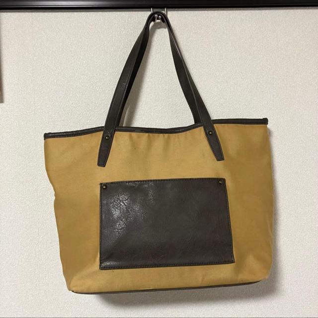 【ノーブランド扱い】 キャンバス × トートバッグ × バイカラー < 女性ファッション 【ノーブランド扱い】 キャンバス × トートバッグ × バイカラー < 女性ファッションの