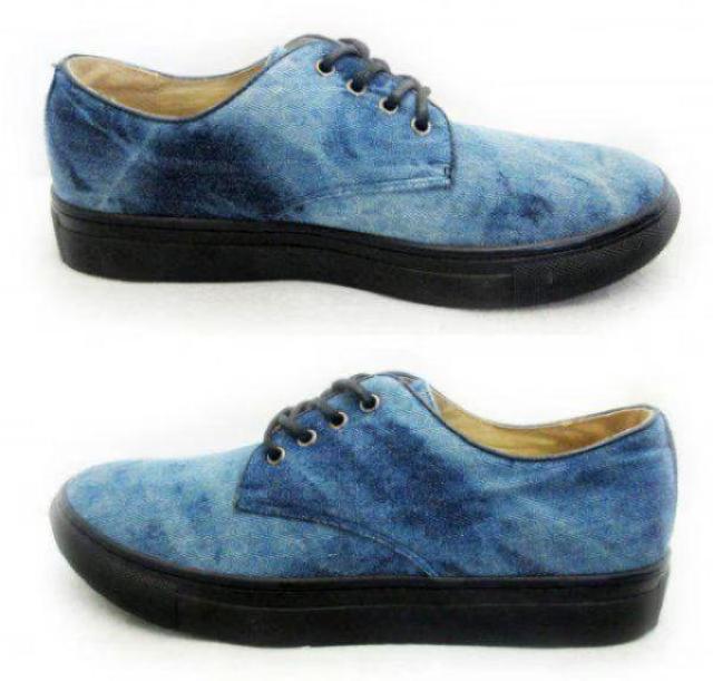 1円~C089新品Dedesカジュアルプレーントゥ/レースアップ25aデニム柄BLUE♂ < 男性ファッション 1円~C089新品Dedesカジュアルプレーントゥ/レースアップ25aデニム柄BLUE♂ < 男性ファッションの