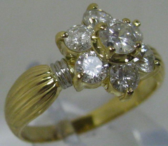 �ɔ��iK18 Pm�� 18���v���`�i�������O�嗱�̃_�C��7��1.71ct #18 �� �����A�N�Z�T���[/���v�� 