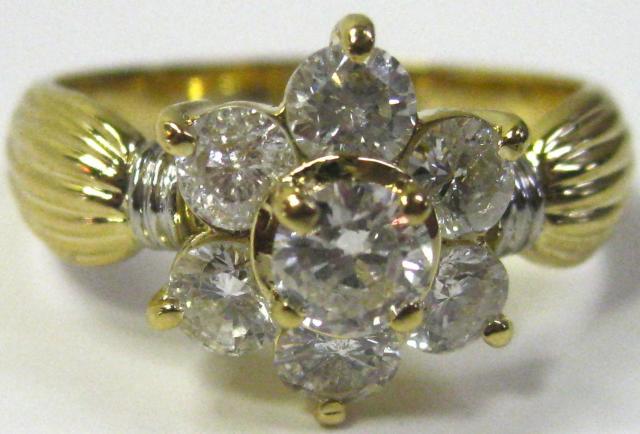 �ɔ��iK18 Pm�� 18���v���`�i�������O�嗱�̃_�C��7��1.71ct #18 �� �����A�N�Z�T���[/���v�� 