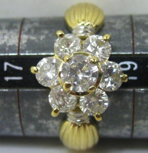 �ɔ��iK18 Pm�� 18���v���`�i�������O�嗱�̃_�C��7��1.71ct #18 �� �����A�N�Z�T���[/���v�� 