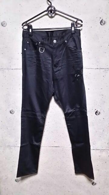 ROENロエン スワロフスキースカルコーティングストレッチサルエルパンツ 28 < ブランド  ROENロエン スワロフスキースカルコーティングストレッチサルエルパンツ 28  < ブランドの